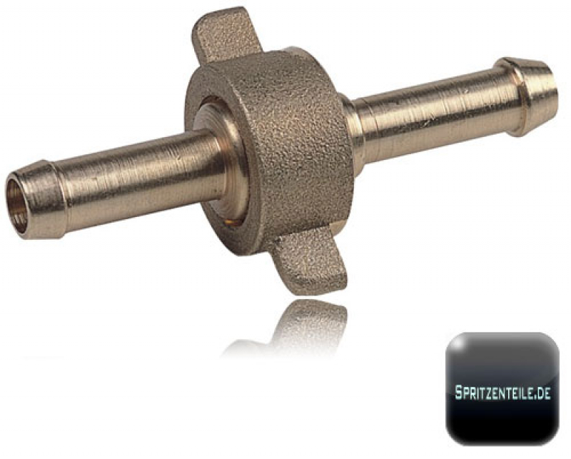 Hose connector combination with wing nut