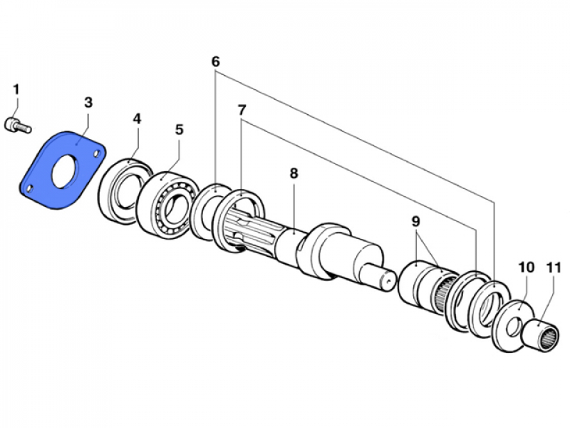 Flange spare parts for BP 105 - 125