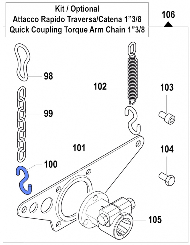 Hook 1202000600 for Comet Pumps APS 51-61-71