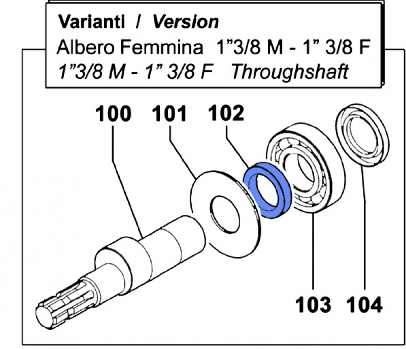 Spacer 0601030000 for Comet Pumps IDS 1501-1701-2001
