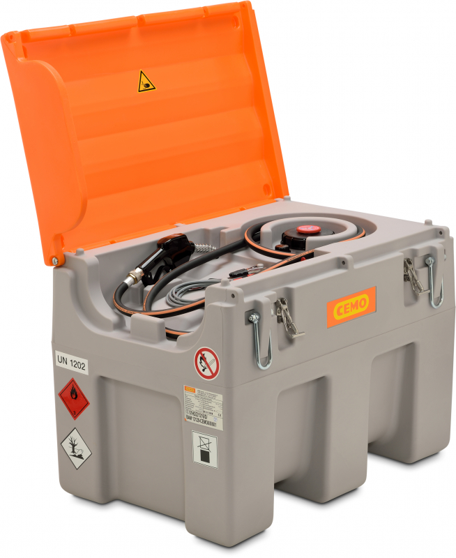 Cemo DT-Mobil Easy 460 liters - electric pump and automatic nozzle and hinged lid