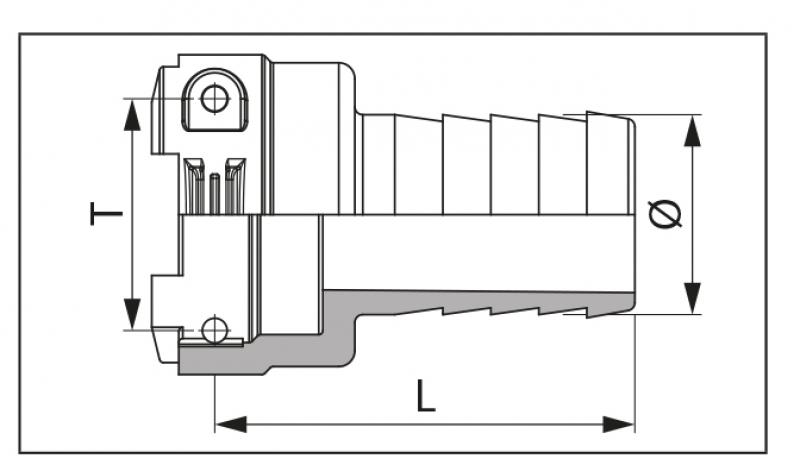 Arag Dimensions Straight hose fitting with female connection
