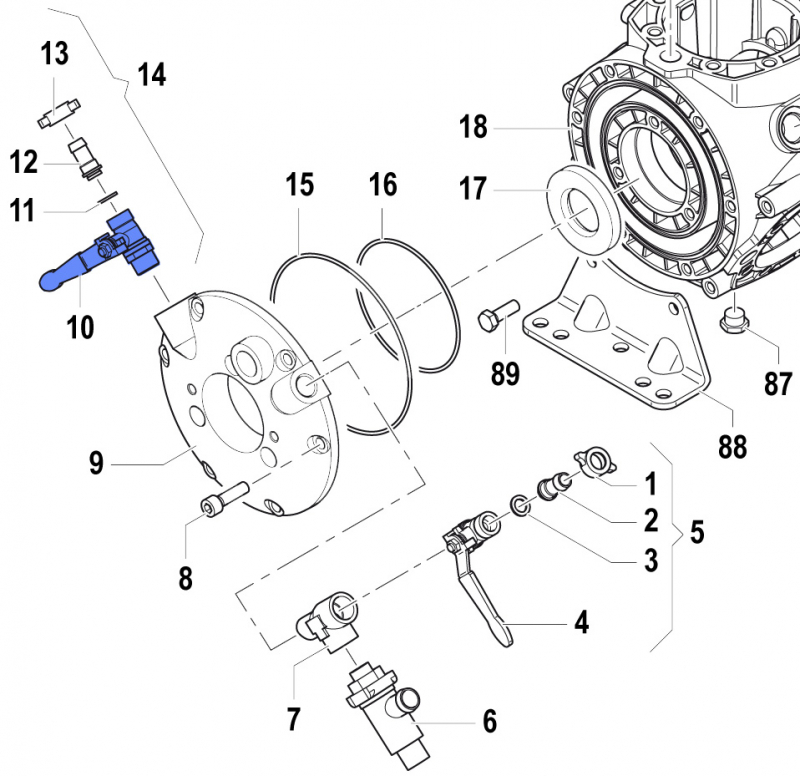 Tap 2826003100 for Comet Pumps APS 101-121