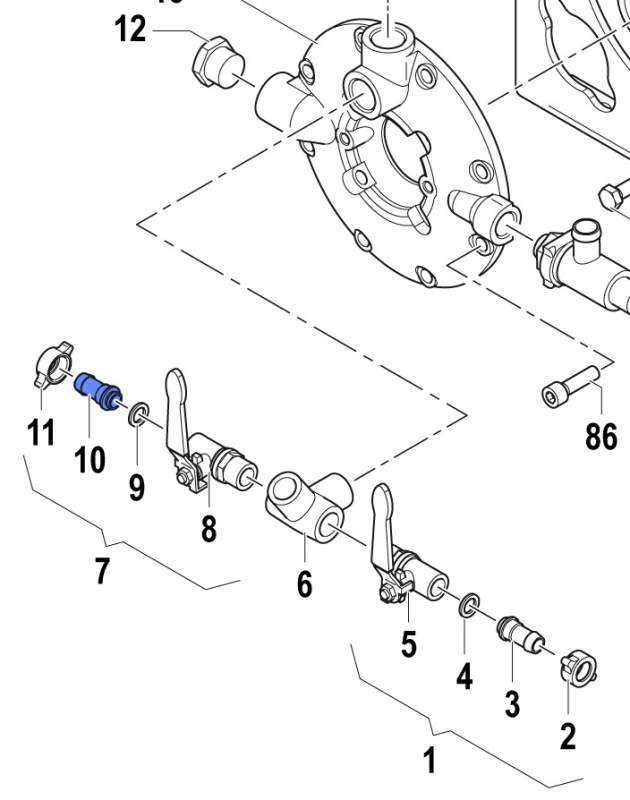 Delivery Hose Tail 2802002000 for Comet Pump APS 145
