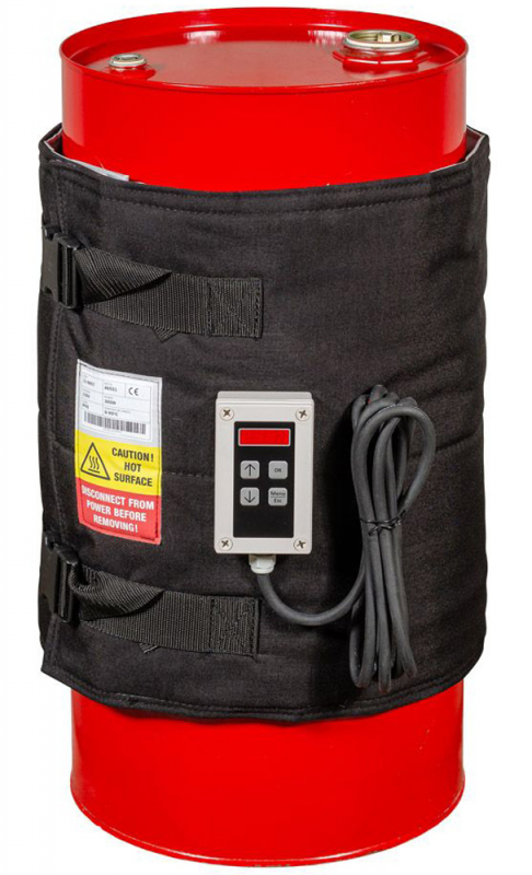 Kuhlmann barrel heater​ with a digital controller (0-90°C) 230V / 400W in the size 1650x370mm.​