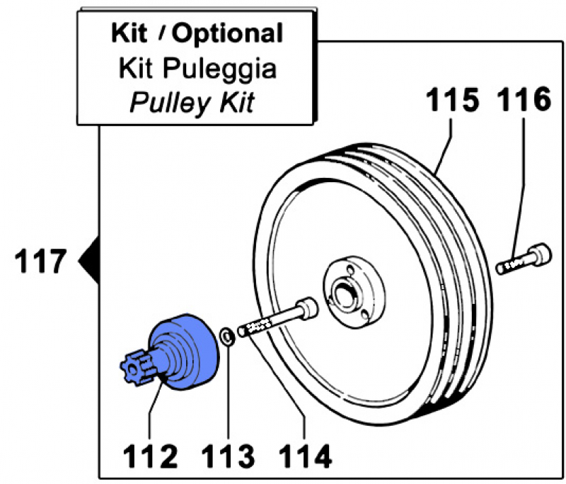112 Flange 1009004400 for Comet Pumps IDS 1501-1701-2001