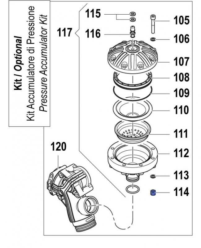 Nut 0604015800 for Comet Pump BPS 300