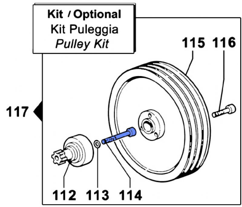 Screw 36090051 for Comet IDS 1501-1701-2001