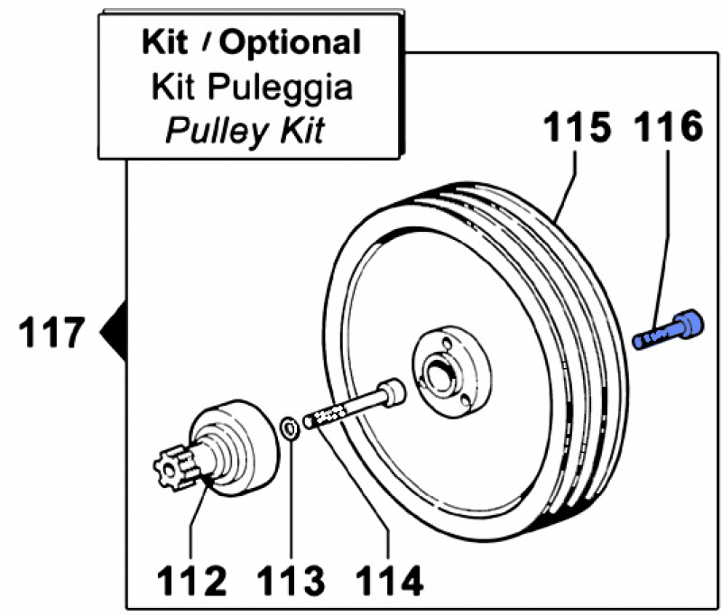 Screw 3609009500 for Comet Pump IDS 1501-1701-2001