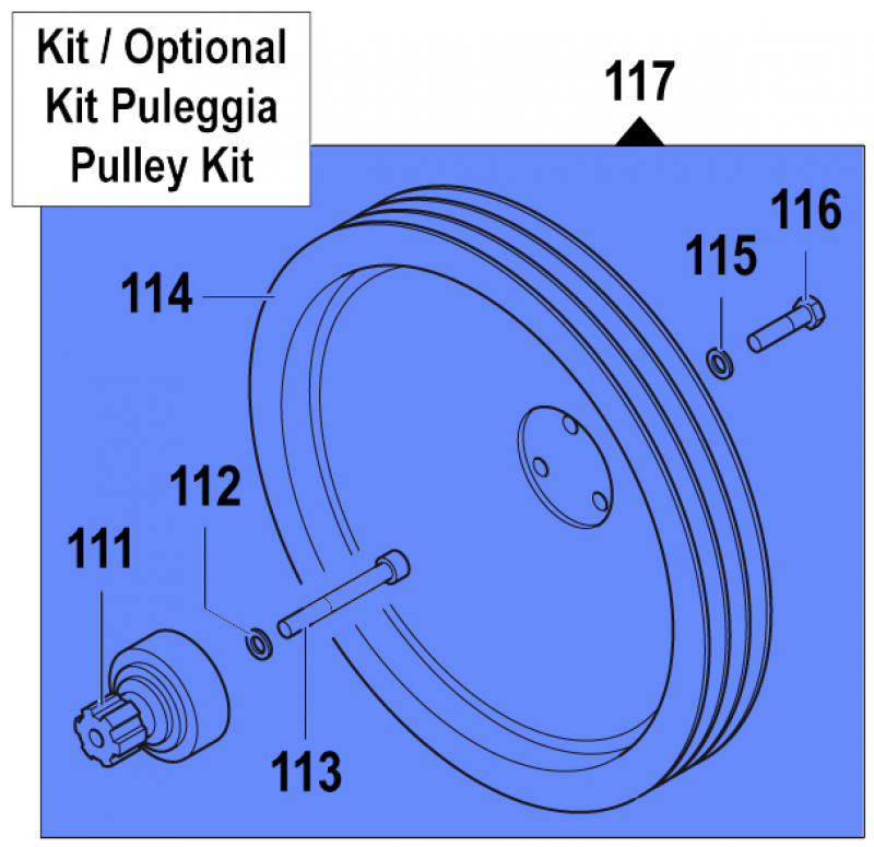 Riemenscheiben Kit 5001006000 für Comet Pumpen APS 101-121