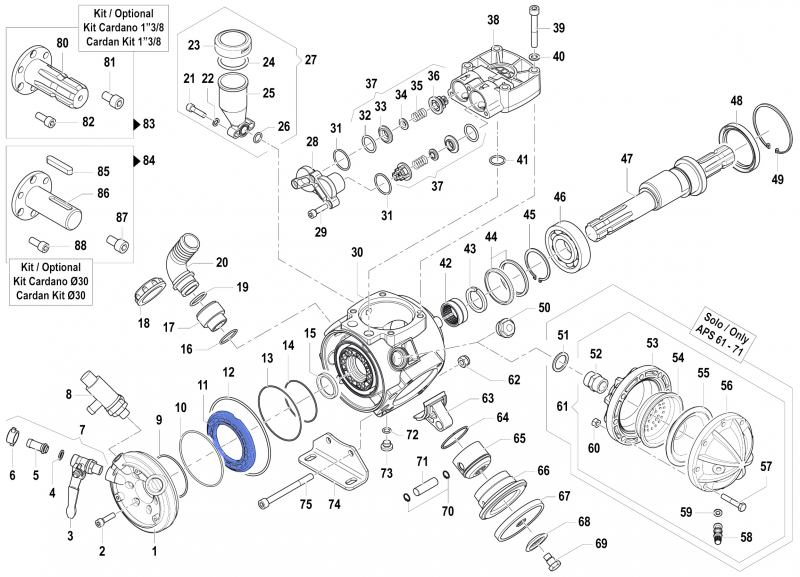 Spacer 0602005800 for Comet Pumps APS 51-61-71