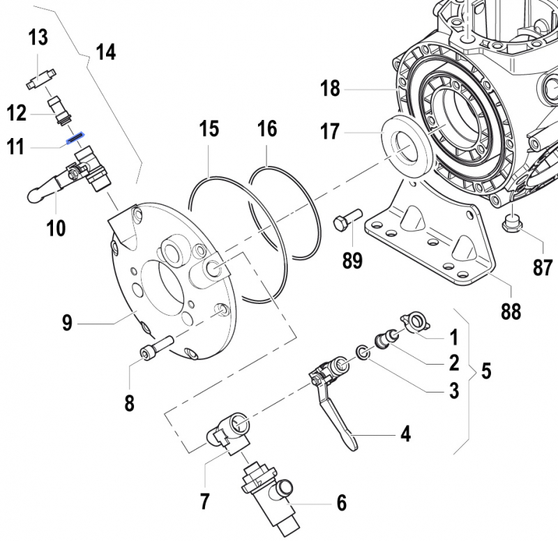 Gasket 1209001300 for Comet Pumps APS 101-121