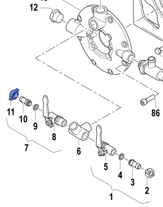 überwurfmutter 1200003800 für Comet Pumpe APS 145