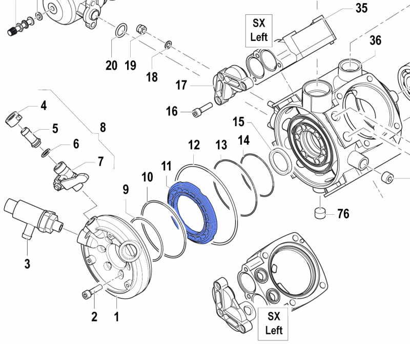 Spacer 0602005900 for Comet Pumps APS 96