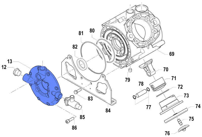 Flange 1009016700 for Comet Pump APS 145