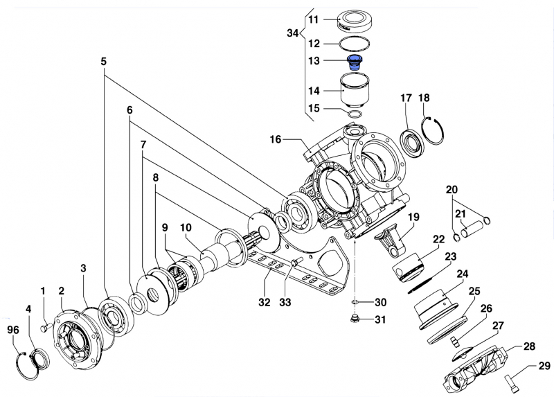 Special Screw 3605011200 for Comet Pumps IDS 1501-1701-2001