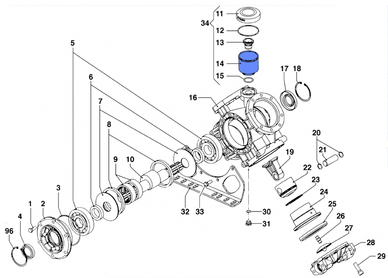 Volumetr. Compensat. 0421002300  Comet Pumps IDS 1501-1701-2001