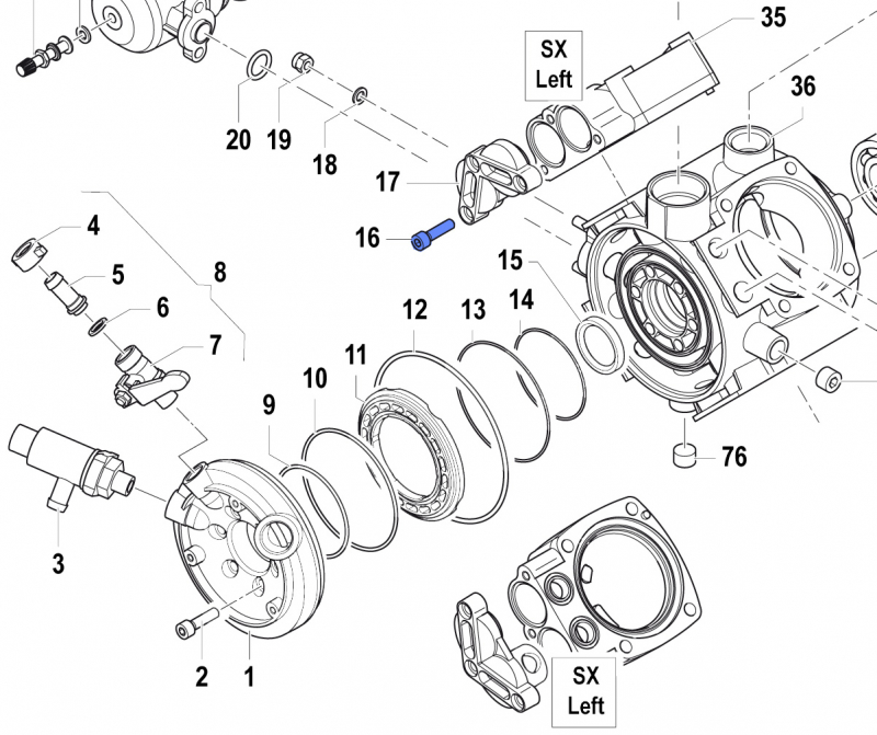 Screw 3609000600 for Comet Pump APS 96