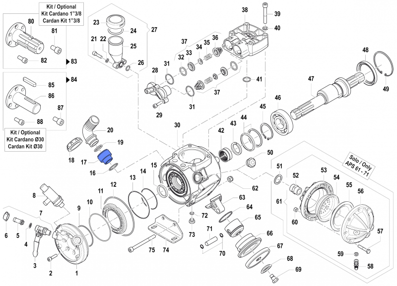Coupling 2803010800 for Comet Pumps APS 51-61-71