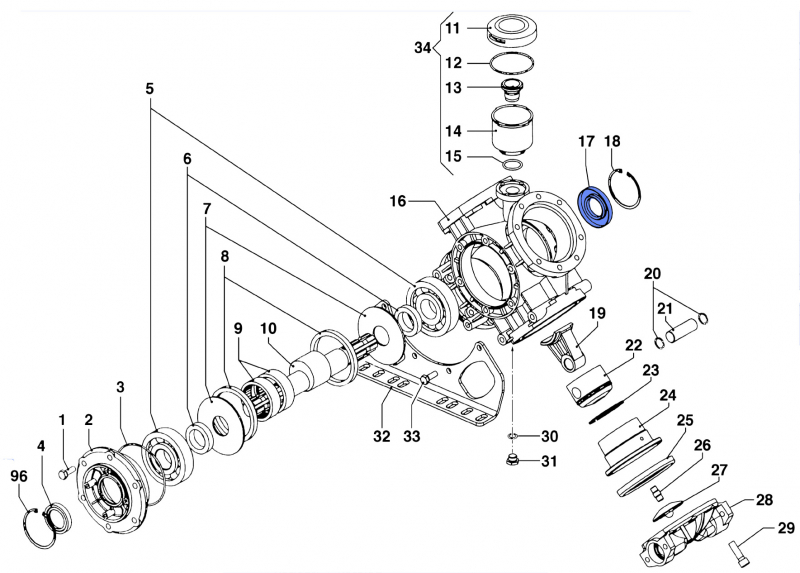 Öldichtung 0019008700 für Comet Pumpen IDS 1501-1701-2001