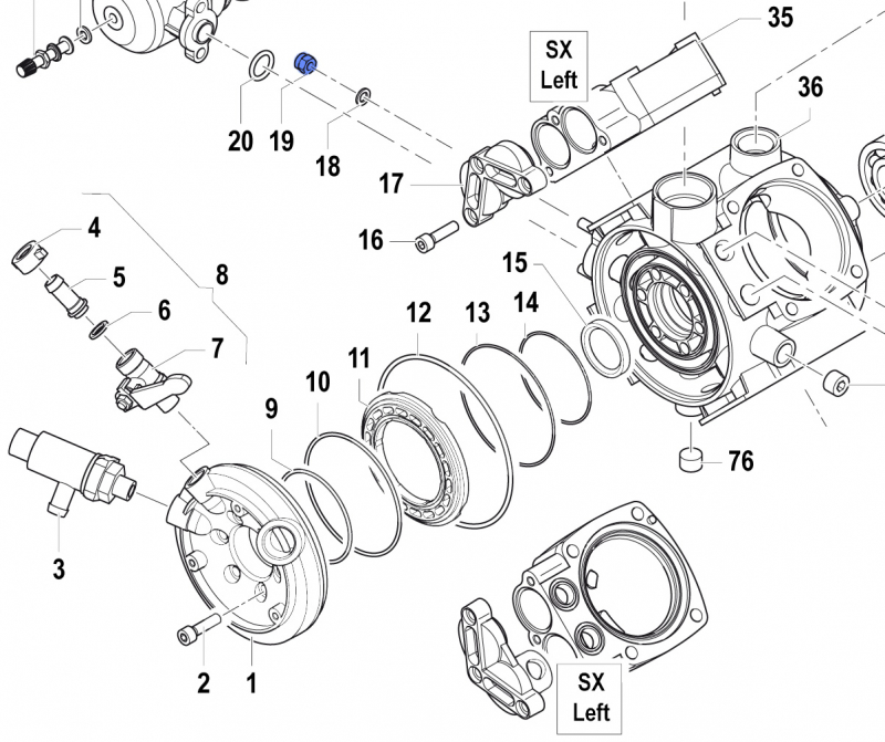 Nut 0604003900 for Comet Pump APS 96