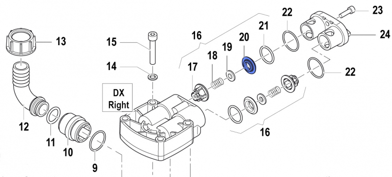 Valve Seat 3009013400 for Comet Pumps APS 31-41