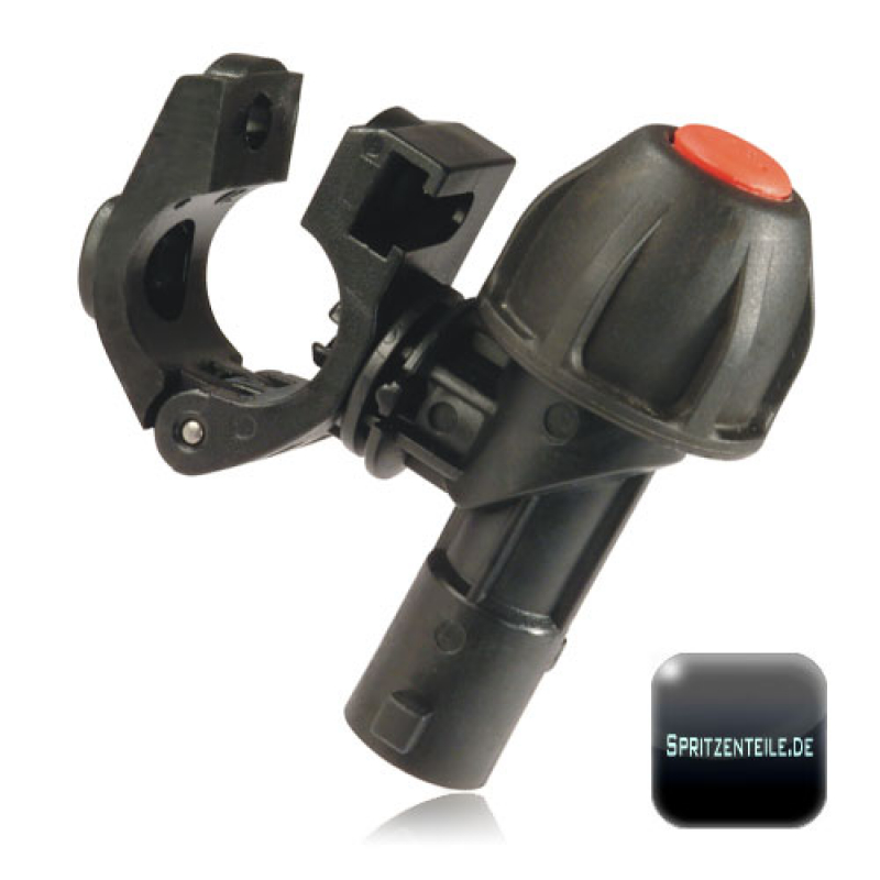 Arag nozzle holder with clamp for a laterally montage