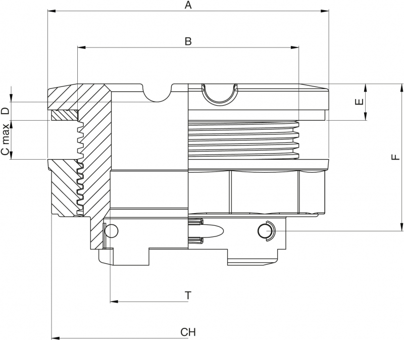 Arag Drain union with T7 | T9 fork coupling