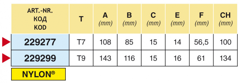 Arag Drain union with 2x T7 | T9 fork coupling