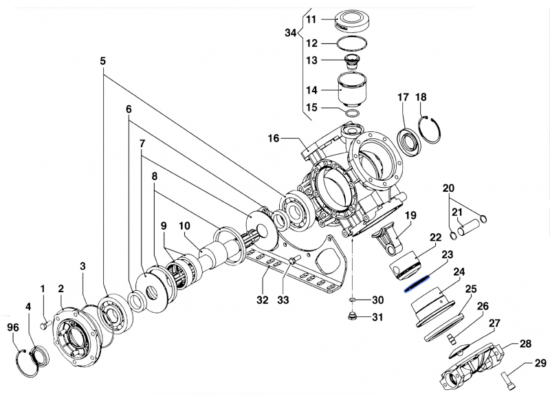 Compression Ring 0020001300 for Comet Pumps IDS 1501-1701