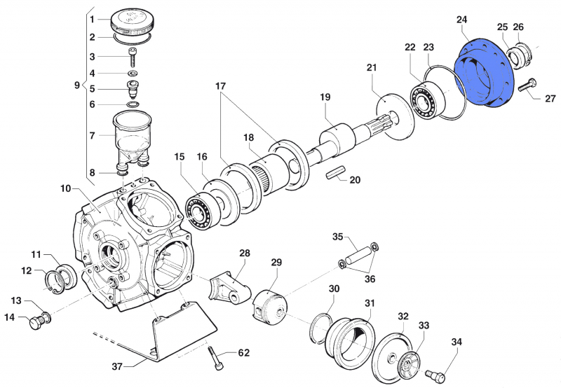 Stützabdeckung 0405002000 für Comet Pumpe BP 241-281 K