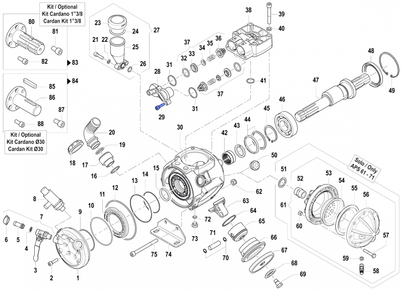 Screw 3609000600 for Comet Pumps APS 51-61-71