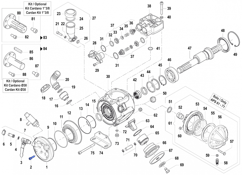 Screw 3609000600 for Comet Pumps APS 51-61-71