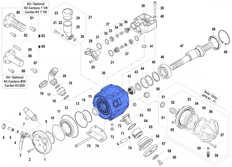 Pump Crankcase 0403011500 for Comet APS 51-61-71