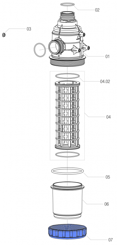 Arag Filter Cap Nut 314000040 for Series 314+313