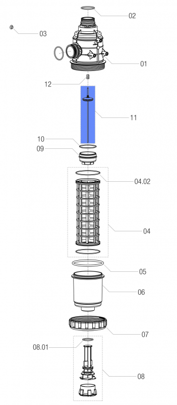 Arag Valve Lower 3142400080 for Filter Serie 314