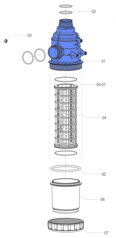 Arag Filter Body Series 317 with T7 fork connection