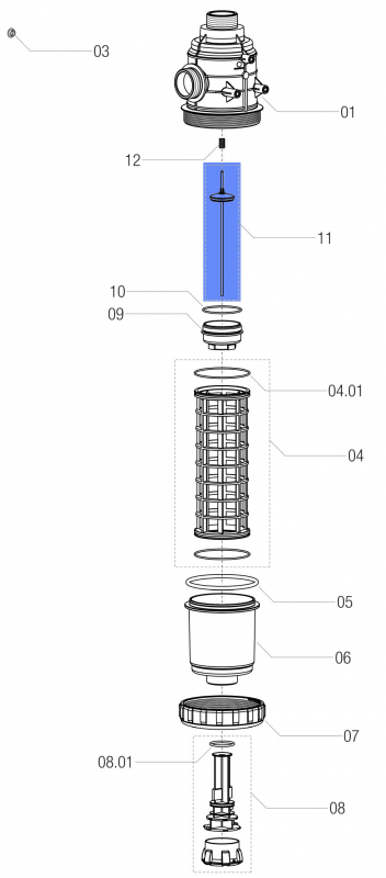 Arag Valve Lower 3172400080 for Filter Serie 317