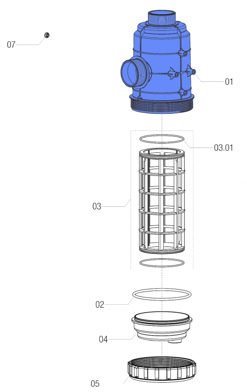 Arag Filter Body Series 319 with male thread