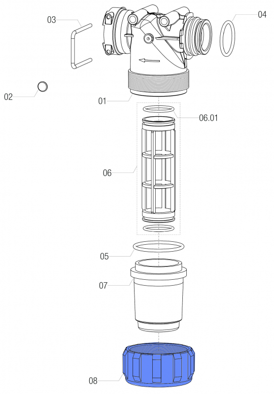 Arag Filter Cap Nut 3224000050 for Series 322