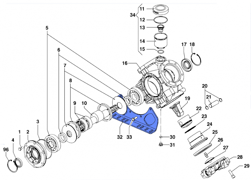 Pump Mounting Bracket 2400009600 for Comet Pumps IDS 1501-1701-2001