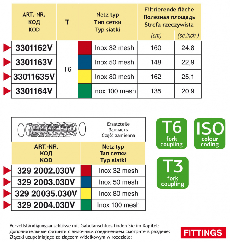 Arag pressure filter series 330 with T6-fork connection