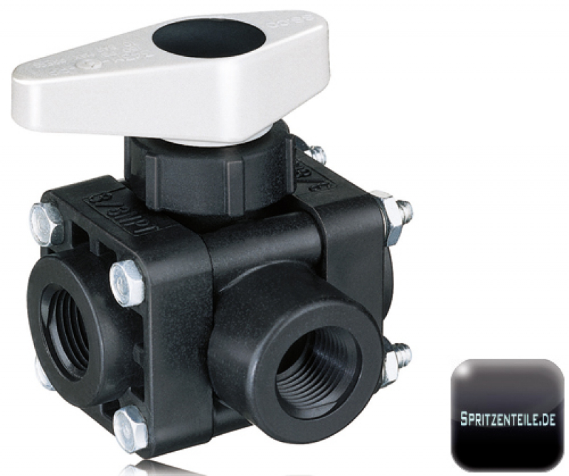 TeeJet 3-ways ball valve Series 340M-PP