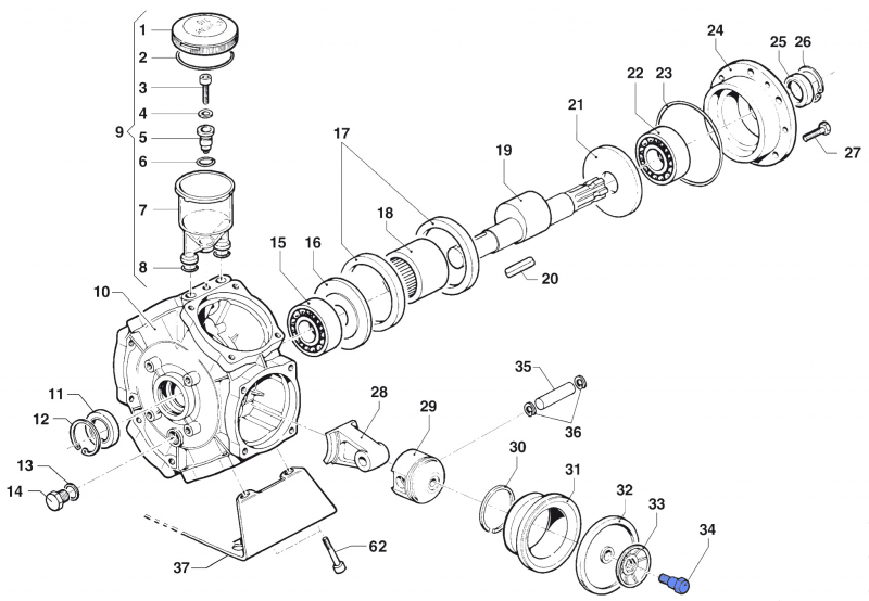Schraube Membranhalter 3605000500 für Comet BP 241-281 K