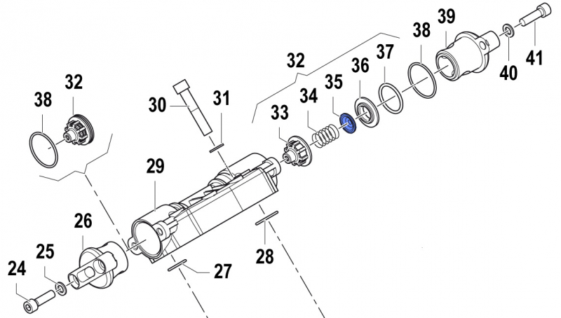 Suction | Delivery Valve 36040009 for Comet Pump APS 145