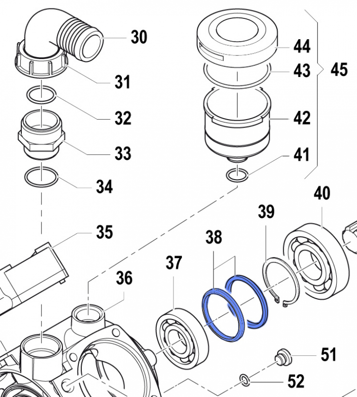 Connecting Rod Ring 0010002100 for Comet Pump APS 96