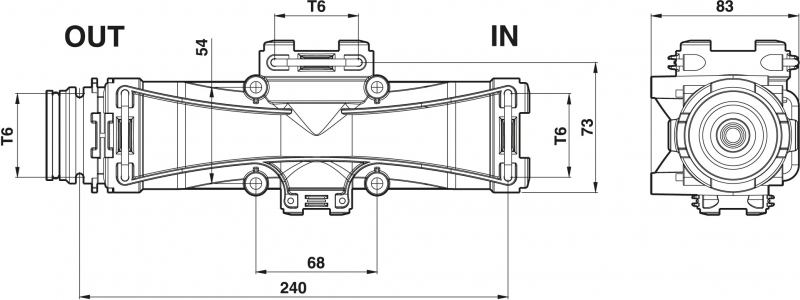 Arag filling system with T6 connection without shut-off valve