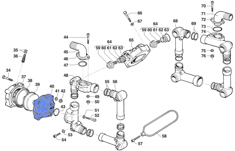 Druckspeicher-Verschluss 0002002400 für Comet BP 151-171 K