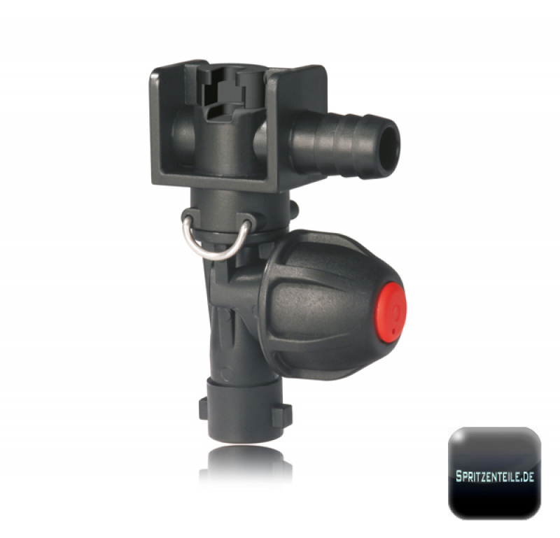 Nozzle holder hose connection 1-fold for tube bar