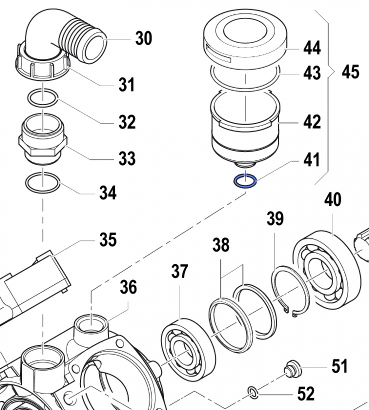 O-Ring 1210000200 for Comet Pump APS 96